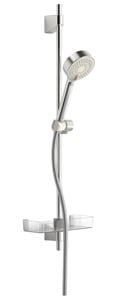 HANSA BASICJET sprchová súprava 4-dielna, ručná sprcha pr. 95 mm, 3 prúdy, tyč, hadica, mydelnička, Eco, chróm