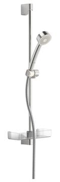 HANSA BASICJET sprchová súprava 4-dielna, ručná sprcha pr. 95 mm, 3 prúdy, tyč, hadica, mydelnička, Eco, chróm