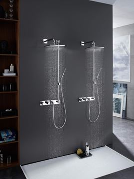 HANSA LIVING sprchová súprava 3-dielna, ručná sprcha 197 mm, tyč, hadica, chróm 44420100 Obrázek - fotka