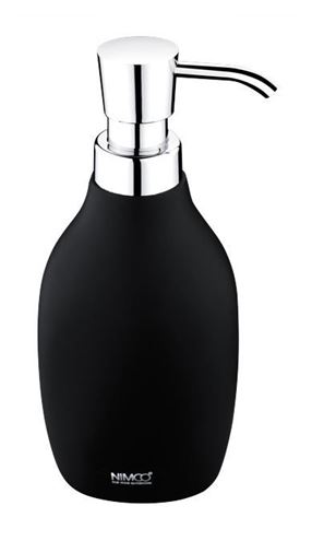 NIMCO AVA dávkovač tekutého mydla 280 ml, polyresín, chróm/čierna AV 15031-90 Obrázek - Hlavní obrázek
