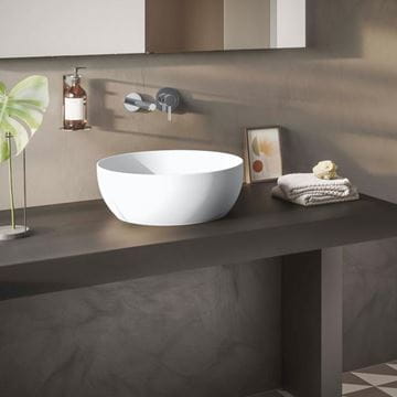VITRA OUTLINE umývadlová misa 40 cm, bez prepadu, VitrAhygiene, matná biela 5992B401-0016 Obrázek - fotka
