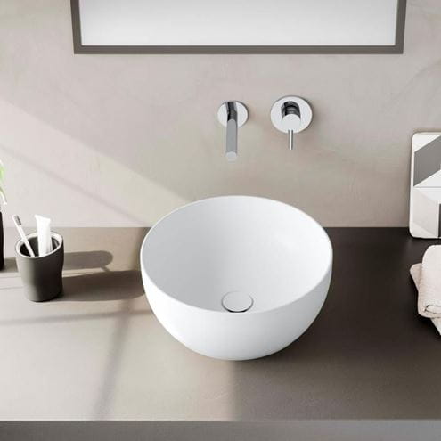 VITRA OUTLINE umývadlová misa 40 cm, bez prepadu, VitrAhygiene, matná biela 5992B401-0016 Obrázek - fotka