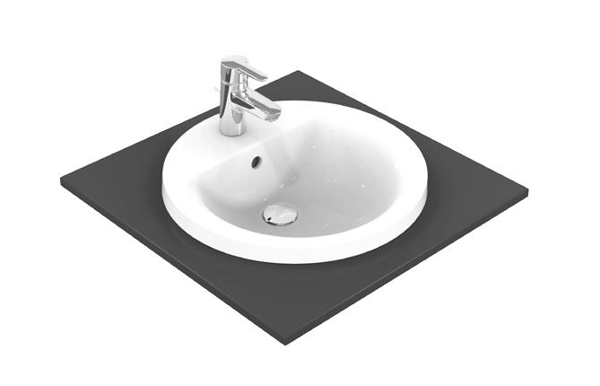 IDEAL STANDARD CONNECT umývadlo 48 cm, s otvorom pre batériu a prepadom E504201 Obrázek - fotka