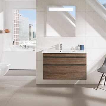 VILLEROY & BOCH VENTICELLO umývadlo 100 cm, s otvorom pre batériu a prepadom, CeramicPlus, alpská biela 4134L1R1 Obrázek - fotka