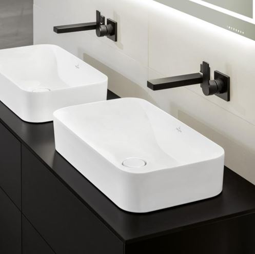 VILLEROY & BOCH FINION umývadlo na dosku 60 cm, bez prepadu, CeramicPlus, alpská biela 414361R1 Obrázek - fotka