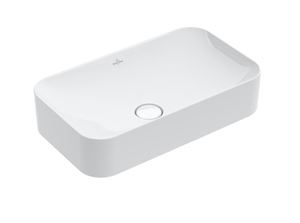 VILLEROY & BOCH FINION umývadlo na dosku 60 cm, bez prepadu, CeramicPlus, alpská biela