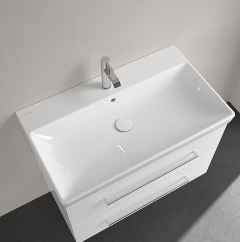 VILLEROY & BOCH AVENTO umývadlo 80 cm, s otvorom pre batériu a prepadom, CeramicPlus, alpská biela 415680R1 Obrázek - fotka