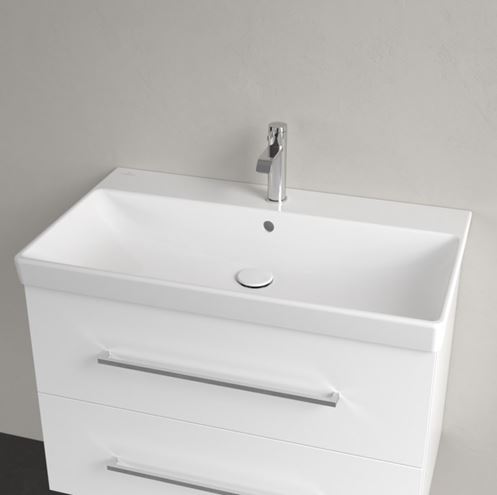 VILLEROY & BOCH AVENTO umývadlo 80 cm, s otvorom pre batériu a prepadom, CeramicPlus, alpská biela 415680R1 Obrázek - fotka