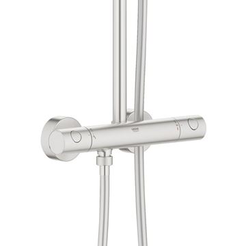 GROHE EUPHORIA SYSTEM 310 sprchový set s termostatickou batériou, horná sprcha, ručná sprcha s 3 prúdmi, tyč, hadica, supersteel 26075DC0 Obrázek - fotka