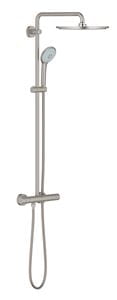 GROHE EUPHORIA SYSTEM 310 sprchový set s termostatickou batériou, horná sprcha, ručná sprcha s 3 prúdmi, tyč, hadica, supersteel