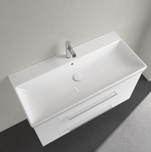 VILLEROY & BOCH AVENTO umývadlo 100 cm, s otvorom pre batériu a prepadom, alpská biela 4156A501 Obrázek - fotka