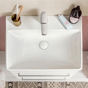 VILLEROY & BOCH AVENTO umývadlo 60 cm, s otvorom pre batériu a prepadom, CeramicPlus, alpská biela 415860R1 Obrázek - fotka