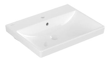 VILLEROY & BOCH AVENTO umývadlo 60 cm, s otvorom pre batériu a prepadom, CeramicPlus, alpská biela