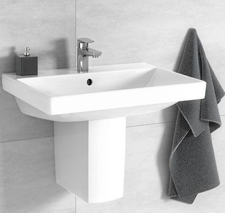 VILLEROY & BOCH AVENTO umývadlo 60 cm, s otvorom pre batériu a prepadom, CeramicPlus, alpská biela 415860R1 Obrázek - fotka