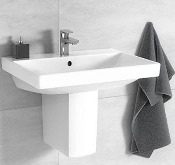 VILLEROY & BOCH AVENTO umývadlo 60 cm, s otvorom pre batériu a prepadom, CeramicPlus, alpská biela 415860R1 Obrázek - fotka