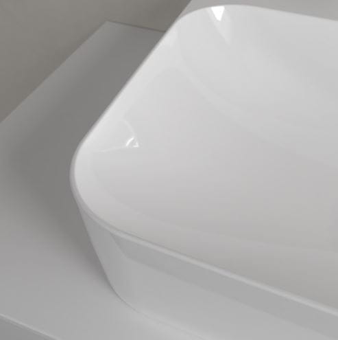 VILLEROY & BOCH FINION umývadlo na dosku 60 cm, s otvorom pre batériu, bez prepadu, CeramicPlus, alpská biela 41686LR1 Obrázek - fotka