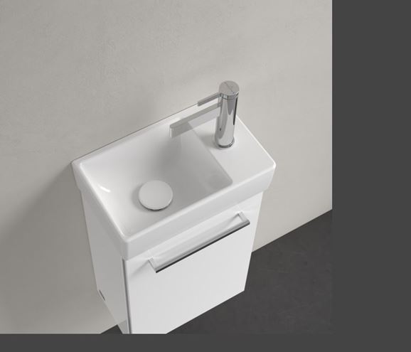 VILLEROY & BOCH AVENTO umývadlo 36 cm, s otvorom pre batériu vpravo, bez prepadu, alpská biela 43003L01 Obrázek - fotka