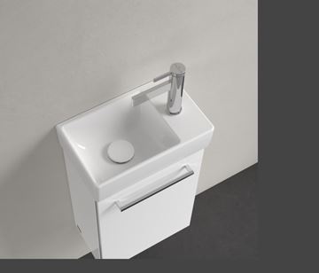 VILLEROY & BOCH AVENTO umývadlo 36 cm, s otvorom pre batériu vpravo, bez prepadu, alpská biela 43003L01 Obrázek - fotka