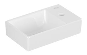 VILLEROY & BOCH AVENTO umývadlo 36 cm, s otvorom pre batériu vpravo, bez prepadu, alpská biela