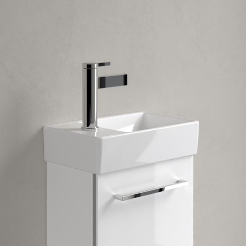 VILLEROY & BOCH AVENTO umývadlo 36 cm, s otvorom pre batériu vľavo, bez prepadu, alpská biela 43003R01 Obrázek - fotka