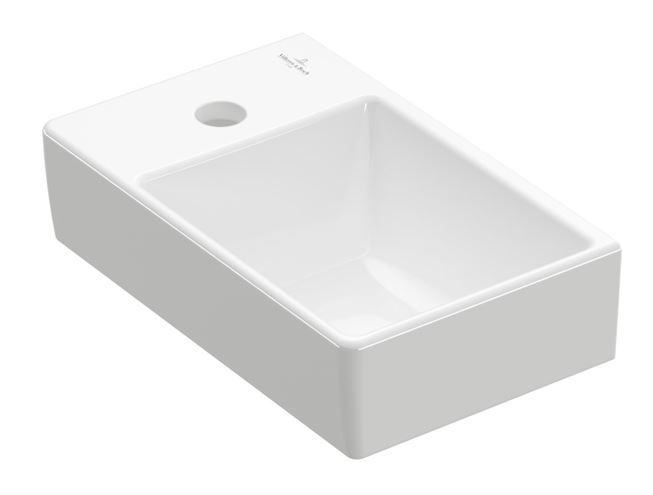 VILLEROY & BOCH AVENTO umývadlo 36 cm, s otvorom pre batériu vľavo, bez prepadu, alpská biela 43003R01 Obrázek - Hlavní obrázek