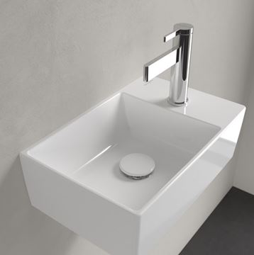 VILLEROY & BOCH MEMENTO 2.0 umývadlo 40 cm, s otvorom pre batériu vpravo, bez prepadu, alpská biela 43234001 Obrázek - fotka