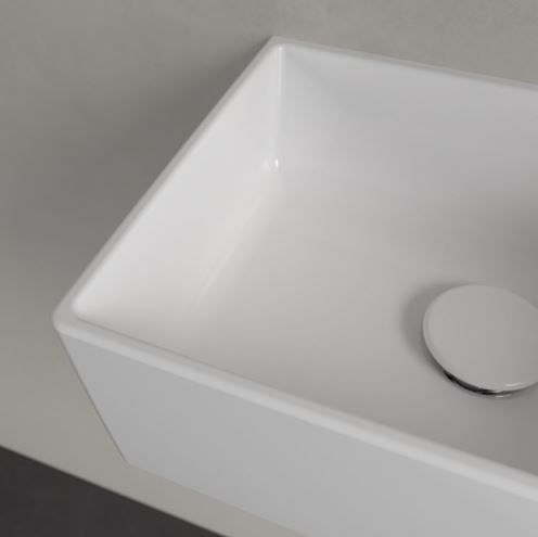 VILLEROY & BOCH MEMENTO 2.0 umývadlo 40 cm, s otvorom pre batériu vpravo, bez prepadu, alpská biela 43234001 Obrázek - fotka