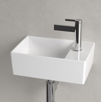 VILLEROY & BOCH MEMENTO 2.0 umývadlo 40 cm, s otvorom pre batériu vpravo, bez prepadu, alpská biela 43234001 Obrázek - fotka