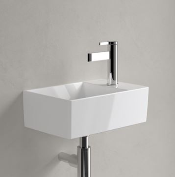 VILLEROY & BOCH MEMENTO 2.0 umývadlo 40 cm, s otvorom pre batériu vpravo, bez prepadu, alpská biela 43234001 Obrázek - fotka