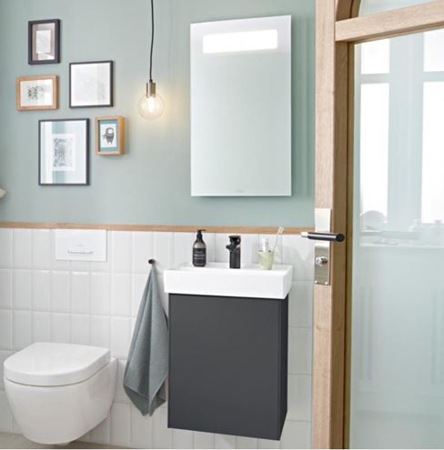 VILLEROY & BOCH COLLARO umývadlo 45 cm, s otvorom pre batériu a prepadom, CeramicPlus, alpská biela 433445R1 Obrázek - fotka