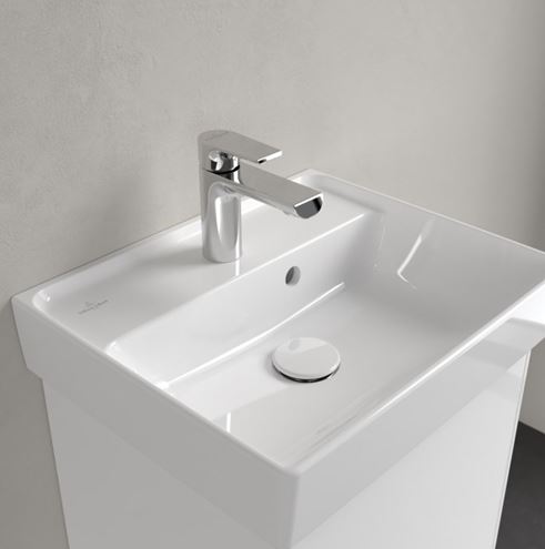 VILLEROY & BOCH COLLARO umývadlo 45 cm, s otvorom pre batériu a prepadom, CeramicPlus, alpská biela 433445R1 Obrázek - fotka