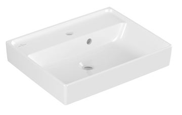 VILLEROY & BOCH COLLARO umývadlo 50 cm, s otvorom pre batériu a prepadom, CeramicPlus, brúsené, alpská biela