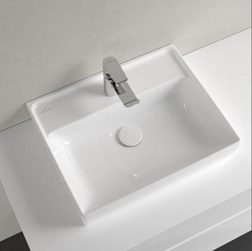 VILLEROY & BOCH COLLARO umývadlo 50 cm, s otvorom pre batériu a prepadom, CeramicPlus, brúsené, alpská biela 43345GR1 Obrázek - fotka