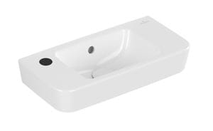 VILLEROY & BOCH O.NOVO umývadlo 50 cm, s otvorom pre batériu vľavo a prepadom, alpská biela