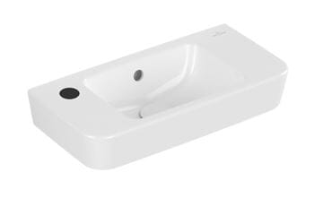 VILLEROY & BOCH O.NOVO umývadlo 50 cm, s otvorom pre batériu vľavo a prepadom, alpská biela