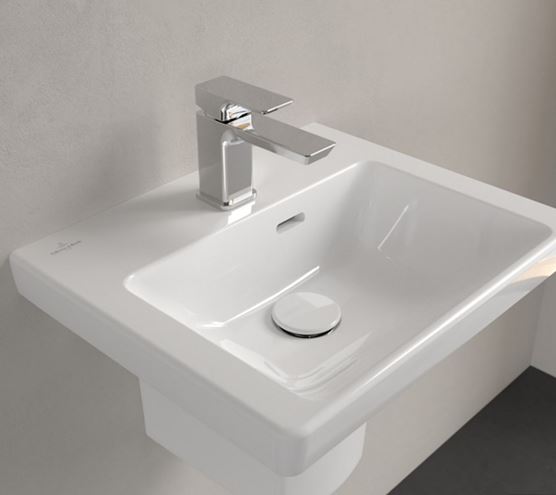 VILLEROY & BOCH SUBWAY 3.0 umývadlo 45 cm, s otvorom pre batériu a prepadom, alpská biela 43704501 Obrázek - fotka