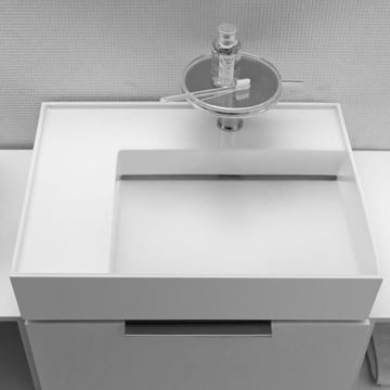 KARTELL BY LAUFEN umývadlo 60 cm, s otvorom pre batériu, bez prepadu H8103350001111 Obrázek - fotka