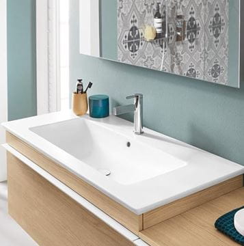 VILLEROY & BOCH VERITY LINE umývadlo 100 cm, s otvorom pre batériu a prepadom, CeramicPlus, alpská biela 4A12ALR1 Obrázek - fotka