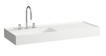 KARTELL BY LAUFEN umývadlo 120 cm, s otvorom pre batériu, bez prepadu, LCC