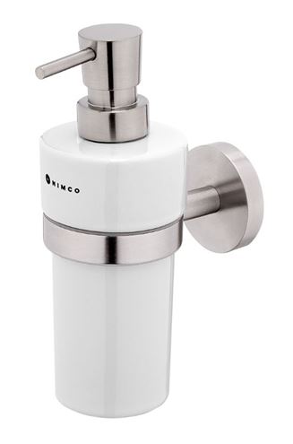 NIMCO UNIX dávkovač tekutého mydla 300 ml, nástenný, keramika, nerez oceľ/biela UNM 13031KN-T-10 Obrázek - Hlavní obrázek
