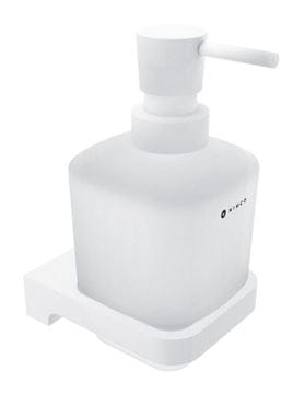 NIMCO MAYA dávkovač tekutého mydla 300 ml, nástenný, sklo, biela