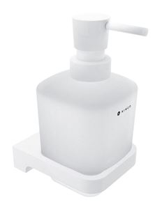 NIMCO MAYA dávkovač tekutého mydla 300 ml, nástenný, sklo, biela