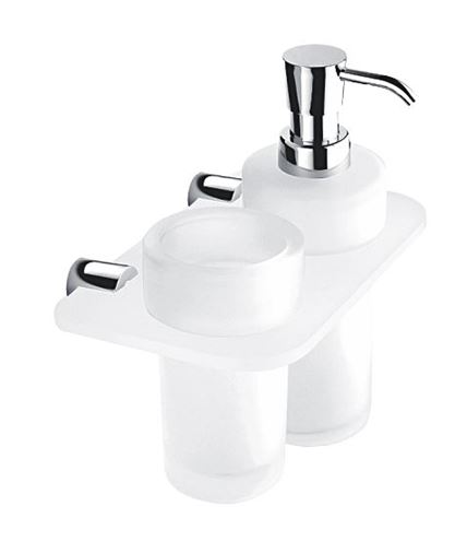 NIMCO BORMO dávkovač tekutého mydla 250 ml s pohárikom, nástenný, sklo, chróm BR X3-5831W-26 Obrázek - Hlavní obrázek