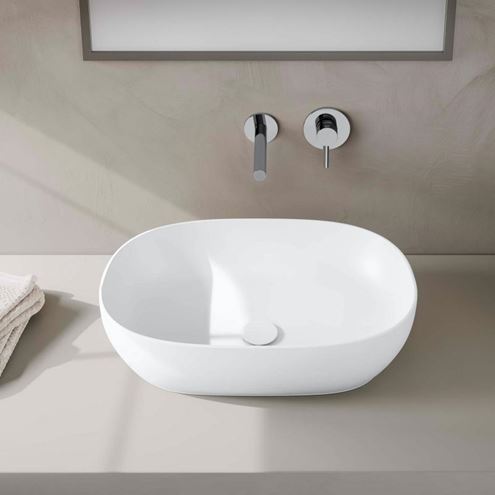 VITRA OUTLINE umývadlová misa 59 cm, bez prepadu, brúsené, VitrAhygiene 5995B401-0016 Obrázek - fotka