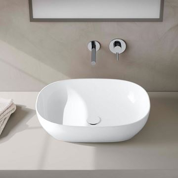 VITRA OUTLINE umývadlová misa 59 cm, bez prepadu, VitrAhygiene 5995B403-0016 Obrázek - fotka