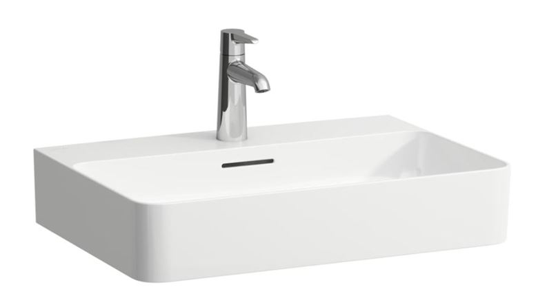 LAUFEN VAL umývadlo na dosku 60 cm, s otvorom pre batériu a prepadom, brúsené H8162830001041 Obrázek - Hlavní obrázek