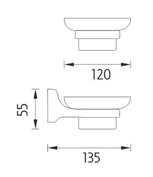 NIMCO MONOLIT mydlenka, nástenná, sklo, chróm MO 4059C-26 Obrázek - fotka