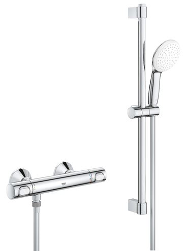 GROHE GROHTHERM 500 sprchový set s termostatickou batériou, ručná sprcha, tyč, hadica, chróm 34796001 Obrázek - Hlavní obrázek