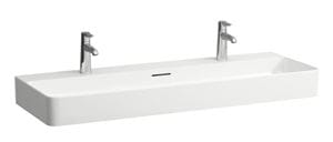 LAUFEN VAL umývadlo 120 cm, s 2 otvormi pre batériu a prepadom
