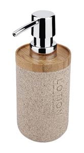 NIMCO KORA dávkovač tekutého mydla 270 ml, polyresín, pieskovo béžová/bambus